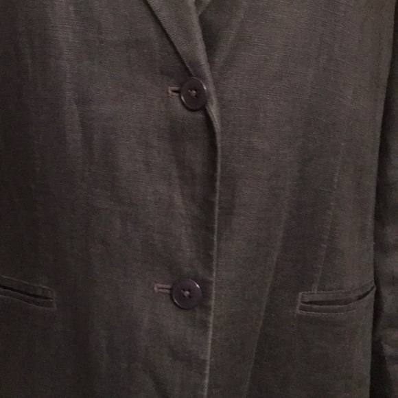 L.L. Bean Dark Blue Linen Blazer - Picture 3 of 9